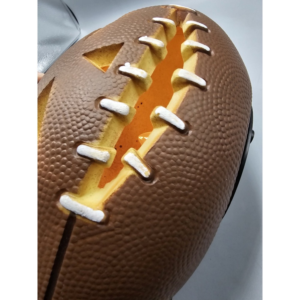 Vintage Football Jack-O-Lantern‎ Pumpkin Halloween Foam Blowmold Lighted Tested! - Picture 8 of 10